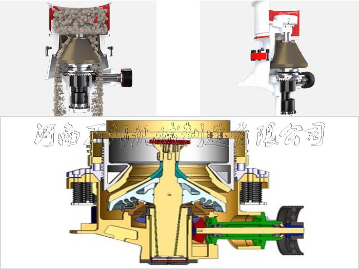 圓錐破碎機原理